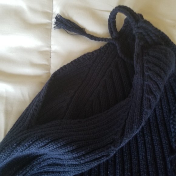 VENUS Dark Navy Cold Shoulder Sweater Top - Picture 3 of 8